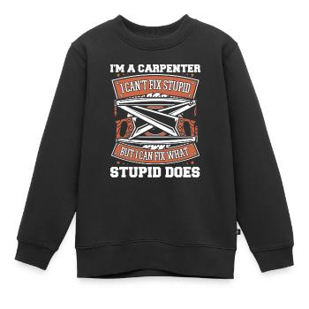 Tischler Holzarbeiter Zimmerei - Kinder Premium Organic Sweatshirt - Schwarz - Vorne - AI Model Kid Female (0cm)