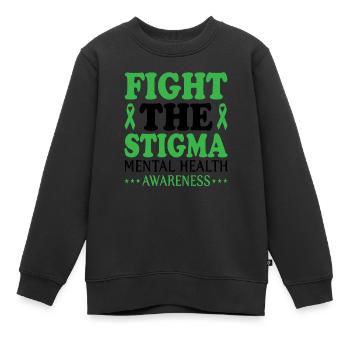 Lutter contre la stigmatisation Sensibilisation à la santé mentale Mentale - Sweat Premium enfant bio - noir - Devant - AI Model Kid Female (0cm)