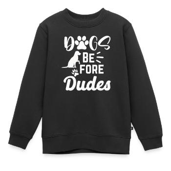 Hunde vor Kerlen - Kinder Premium Organic Sweatshirt - Schwarz - Vorne - AI Model Kid Female (0cm)