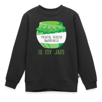 Mental Health Awareness ist meine Jam Mental Illness - Kinder Premium Organic Sweatshirt - Schwarz - Vorne - AI Model Kid Female (0cm)