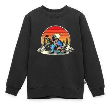 Paintball - Kinder Premium Organic Sweatshirt - Schwarz - Vorne - AI Model Kid Female (0cm)