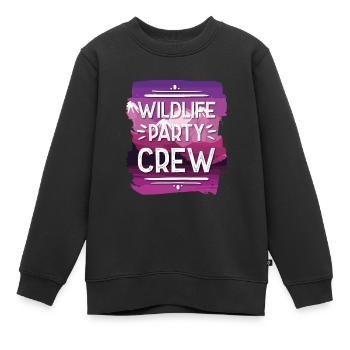 Équipe de fête de la faune - Sweat Premium enfant bio - noir - Devant - AI Model Kid Female (0cm)