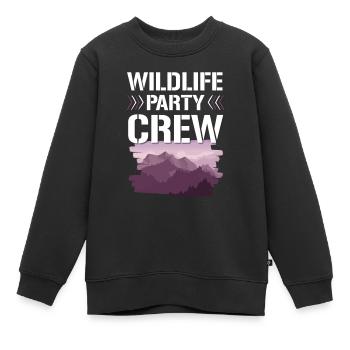 Équipe de fête de la faune - Sweat Premium enfant bio - noir - Devant - AI Model Kid Female (0cm)