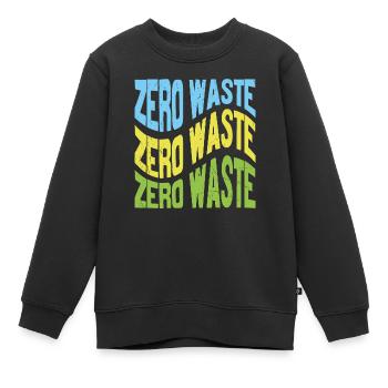 Zero Waste Motivationsangebote - Kinder Premium Organic Sweatshirt - Schwarz - Vorne - AI Model Kid Female (0cm)