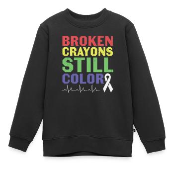 Brechen Sie das Stigma Talk über psychische Gesundheit - Kinder Premium Organic Sweatshirt - Schwarz - Vorne - AI Model Kid Female (0cm)