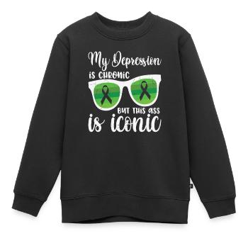 Eff Meine Angst Angst Zitate - Kinder Premium Organic Sweatshirt - Schwarz - Vorne - AI Model Kid Female (0cm)