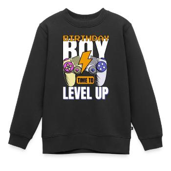 Geburtstagskind Zeit, um Videospiel Geburtstag zu verbessern - Kinder Premium Organic Sweatshirt - Schwarz - Vorne - AI Model Kid Female (0cm)