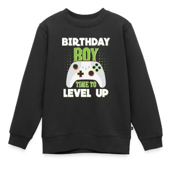 Geburtstagskind Zeit, um Videospiel Geburtstag zu verbessern - Kinder Premium Organic Sweatshirt - Schwarz - Vorne - AI Model Kid Female (0cm)