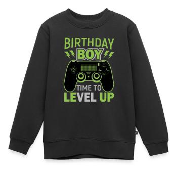 Geburtstagskind Zeit, um Videospiel Geburtstag zu verbessern - Kinder Premium Organic Sweatshirt - Schwarz - Vorne - AI Model Kid Female (0cm)