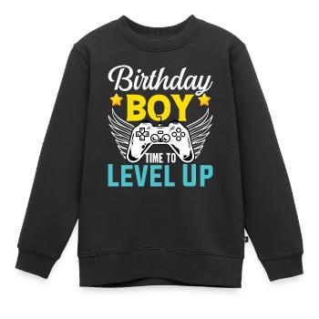 Geburtstagskind Zeit, um Videospiel Geburtstag zu verbessern - Kinder Premium Organic Sweatshirt - Schwarz - Vorne - AI Model Kid Female (0cm)