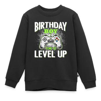 Geburtstagskind Zeit, um Videospiel Geburtstag zu verbessern - Kinder Premium Organic Sweatshirt - Schwarz - Vorne - AI Model Kid Female (0cm)