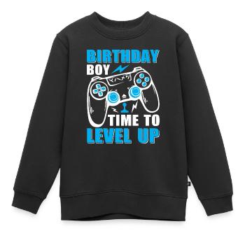 Geburtstagskind Zeit, um Videospiel Geburtstag zu verbessern - Kinder Premium Organic Sweatshirt - Schwarz - Vorne - AI Model Kid Female (0cm)