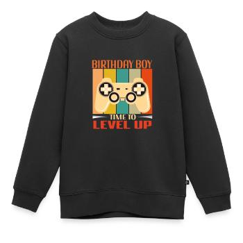 Geburtstagskind Zeit, um Videospiel Geburtstag zu verbessern - Kinder Premium Organic Sweatshirt - Schwarz - Vorne - AI Model Kid Female (0cm)