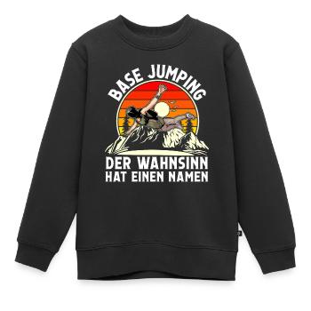 Base Jumping - Kinder Premium Organic Sweatshirt - Schwarz - Vorne - AI Model Kid Female (0cm)