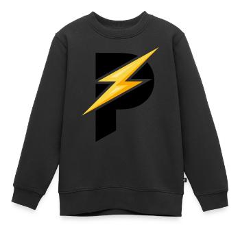 P wie Padel - Geschenk für Padelspieler - Kinder Premium Organic Sweatshirt - Schwarz - Vorne - AI Model Kid Female (0cm)