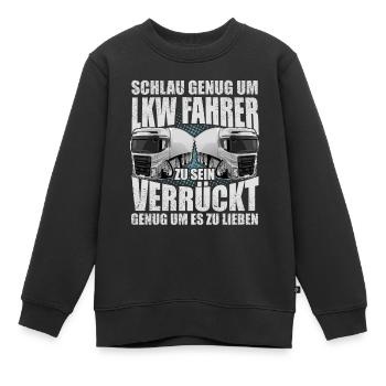 LKW Fahrer - Kinder Premium Organic Sweatshirt - Schwarz - Vorne - AI Model Kid Female (0cm)