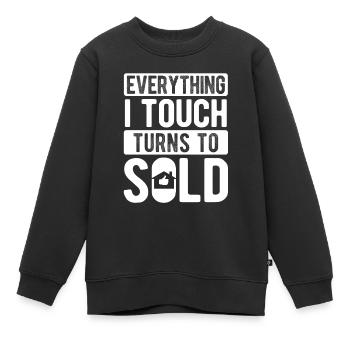 Immobilien-Händler Für Immobilien-Makler - Kinder Premium Organic Sweatshirt - Schwarz - Vorne - AI Model Kid Female (0cm)