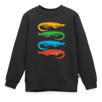 Alligator Alligatoren Krokodil Krokodile - Kinder Premium Organic Sweatshirt - Schwarz - Vorne - AI Model Kid Female (0cm)