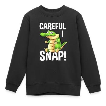 Alligator Alligatoren Krokodil Krokodile - Kinder Premium Organic Sweatshirt - Schwarz - Vorne - AI Model Kid Female (0cm)