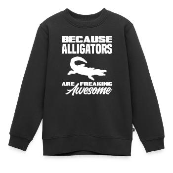 Alligator Alligatoren Krokodil Krokodile - Kinder Premium Organic Sweatshirt - Schwarz - Vorne - AI Model Kid Female (0cm)