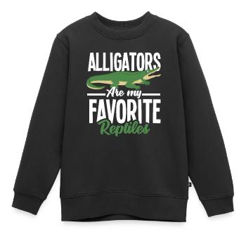 Alligator Alligatoren Krokodil Krokodile - Kinder Premium Organic Sweatshirt - Schwarz - Vorne - AI Model Kid Female (0cm)