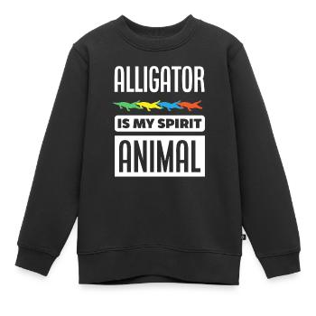Alligator Alligatoren Krokodil Krokodile - Kinder Premium Organic Sweatshirt - Schwarz - Vorne - AI Model Kid Female (0cm)