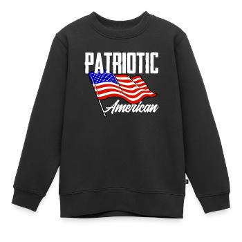 Amérique États-Unis Américain Américain - Sweat Premium enfant bio - noir - Devant - AI Model Kid Female (0cm)