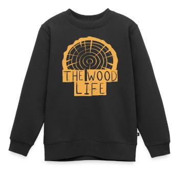 Der Holzschnitzer Wood Life - Kinder Premium Organic Sweatshirt - Schwarz - Vorne - AI Model Kid Female (0cm)