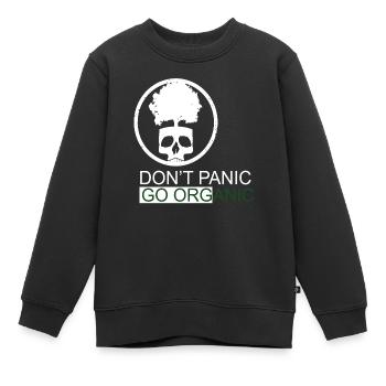 Ne paniquez pas Allez Bio Citations Bio - Sweat Premium enfant bio - noir - Devant - AI Model Kid Female (0cm)