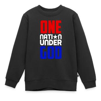 Amérique États-Unis Américain Américain - Sweat Premium enfant bio - noir - Devant - AI Model Kid Female (0cm)