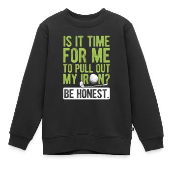Golfplatz zum Golfen Golf - Kinder Premium Organic Sweatshirt - Schwarz - Vorne - AI Model Kid Female (0cm)