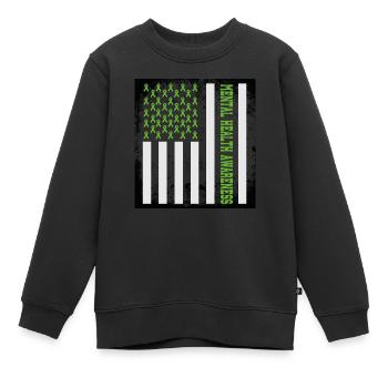 Bewusstsein für psychische Gesundheit Aufklärung über psychische - Kinder Premium Organic Sweatshirt - Schwarz - Vorne - AI Model Kid Female (0cm)