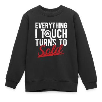 Immobilien-Händler Für Immobilien-Makler - Kinder Premium Organic Sweatshirt - Schwarz - Vorne - AI Model Kid Female (0cm)