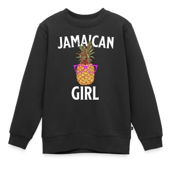 Jamaican Girl Jamaica - Kinder Premium Organic Sweatshirt - Schwarz - Vorne - AI Model Kid Female (0cm)