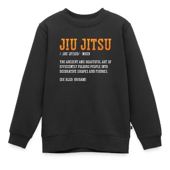 Jiu Jitsu Combat Sports Fighting Fighter Fight - Kinder Premium Organic Sweatshirt - Schwarz - Vorne - AI Model Kid Female (0cm)