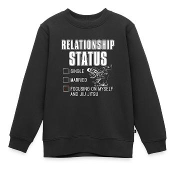 Jiu Jitsu Relationship Status Combat Fight Fighter - Kinder Premium Organic Sweatshirt - Schwarz - Vorne - AI Model Kid Female (0cm)