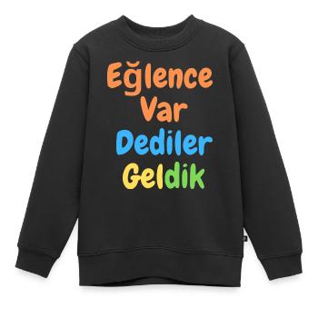 Enfants turcs Eglence - Sweat Premium enfant bio - noir - Devant - AI Model Kid Female (0cm)