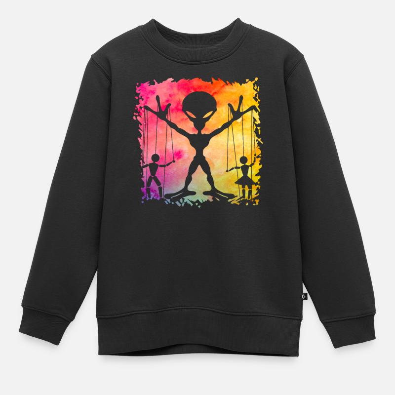Alien - Kinder Premium Organic Sweatshirt - Schwarz
