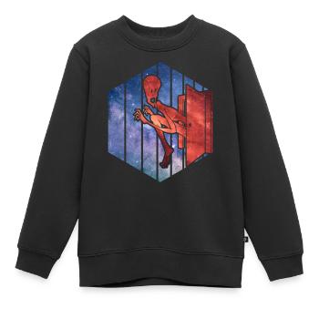 Étranger - Sweat Premium enfant bio - noir - Devant - AI Model Kid Female (0cm)