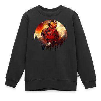 Étranger - Sweat Premium enfant bio - noir - Devant - AI Model Kid Female (0cm)