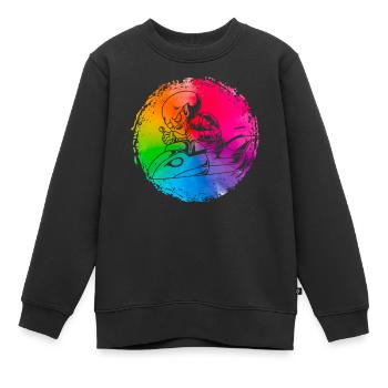 Étranger - Sweat Premium enfant bio - noir - Devant - AI Model Kid Female (0cm)