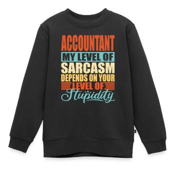 Buchhalter sarkasmus Lustiger Buchhalter - Kinder Premium Organic Sweatshirt - Schwarz - Vorne - AI Model Kid Female (0cm)