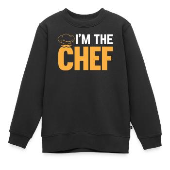 Cooking Cook Funny Cooking Chef - Je suis le chef - Sweat Premium enfant bio - noir - Devant - AI Model Kid Female (0cm)