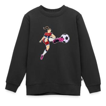 Serbian National Soccer Team I Football Serbia - Kinder Premium Organic Sweatshirt - Schwarz - Vorne - AI Model Kid Female (0cm)
