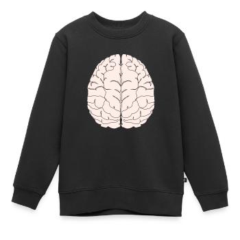 cerveau cerveau intelligence cérébrale smart smart student university - Sweat Premium enfant bio - noir - Devant - AI Model Kid Female (0cm)