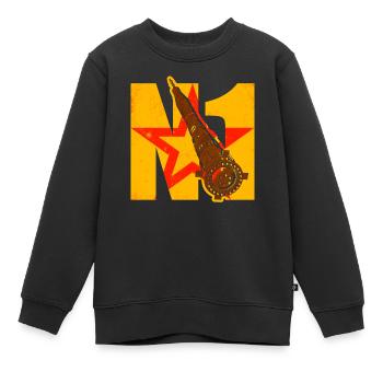 N1 Mond Rakete Sowjetunion - Kinder Premium Organic Sweatshirt - Schwarz - Vorne - AI Model Kid Female (0cm)