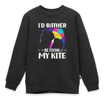 Cerfs-volants volants | Cadeaux volants de cerf-volant - Sweat Premium enfant bio - noir - Devant - AI Model Kid Female (0cm)