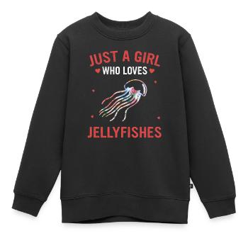Méduse - Sweat Premium enfant bio - noir - Devant - AI Model Kid Female (0cm)