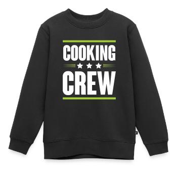 Équipe de cuisson - Sweat Premium enfant bio - noir - Devant - AI Model Kid Female (0cm)