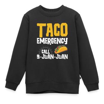 Tacos Taco mexicain Fast-food cadeau - Sweat Premium enfant bio - noir - Devant - AI Model Kid Female (0cm)